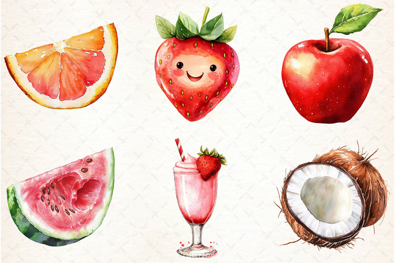 Summer Fruits Clipart Bundle - CraftNest - Digital Crafting and Art