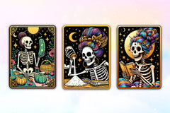 Funny Skeleton Tarot Card Clipart Bundle 2 - CraftNest - Digital Crafting and Art
