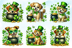 St Patrick's Day Dog Clipart Bundle - CraftNest - Digital Crafting and Art