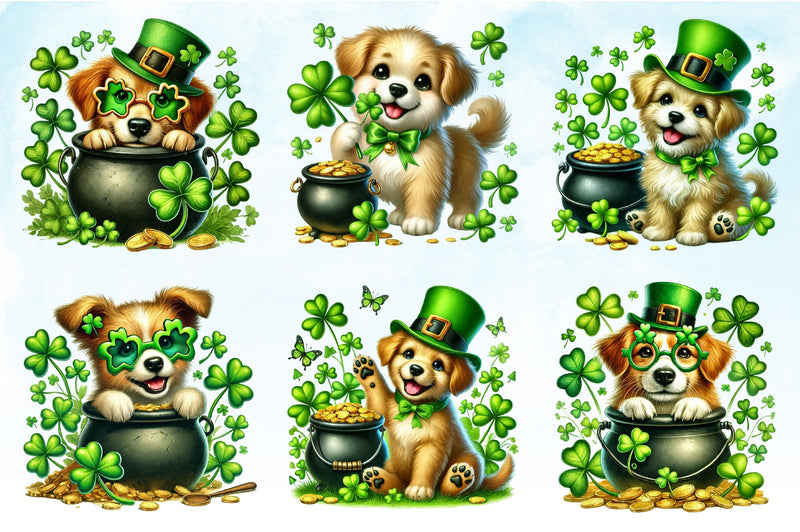 St Patrick's Day Dog Clipart Bundle - CraftNest - Digital Crafting and Art