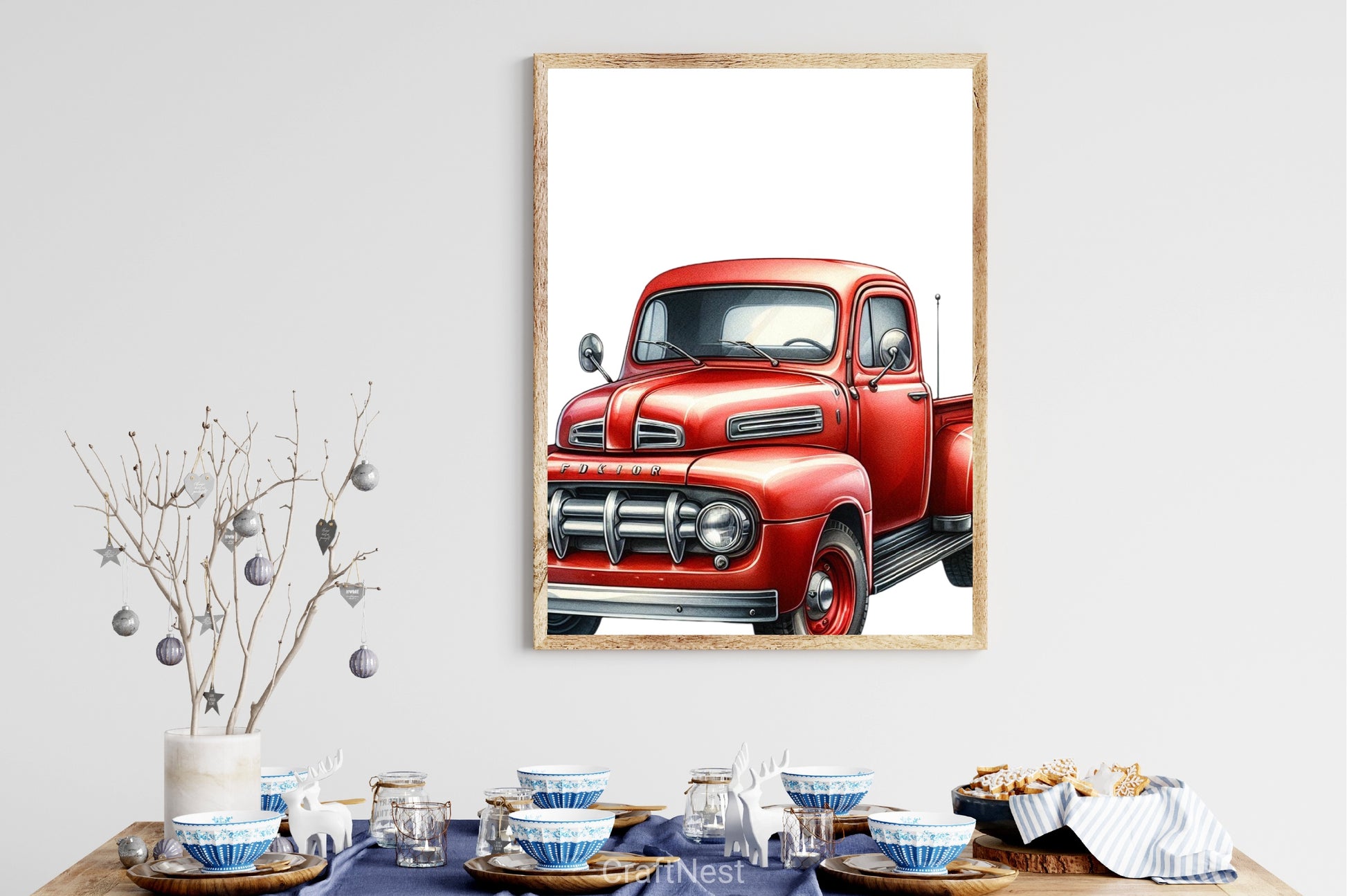 Red Pickup Truck Clipart Bundle - CraftNest - Digital Crafting and Art