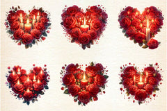 Valentine's Day Roses Heart Clipart Bundle - CraftNest - Digital Crafting and Art