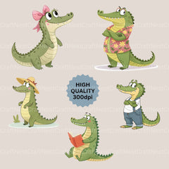Alligator Clipart Bundle - CraftNest - Digital Crafting and Art