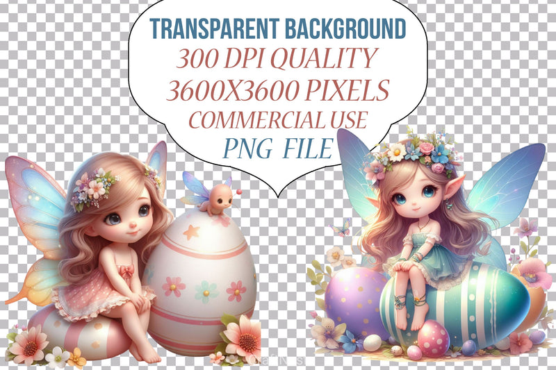 Easter Fairy Girls Clipart Bundle - CraftNest - Digital Crafting and Art