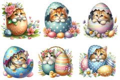 Easter Cat Peeking Clipart Bundle 2 - CraftNest - Digital Crafting and Art