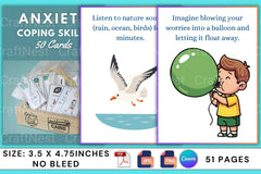 50 Anxiety Coping Skills Cards for Stress Relief - CraftNest - Digital Crafting and Art