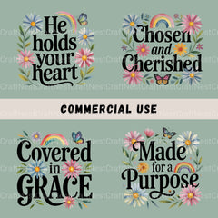 Bible Quotes Daisies Clipart Bundle - CraftNest - Digital Crafting and Art