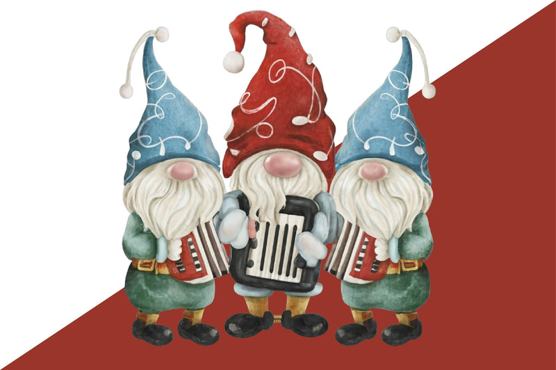 Christmas Gnome Musicians Clipart Bundle 1 - CraftNest - Digital Crafting and Art