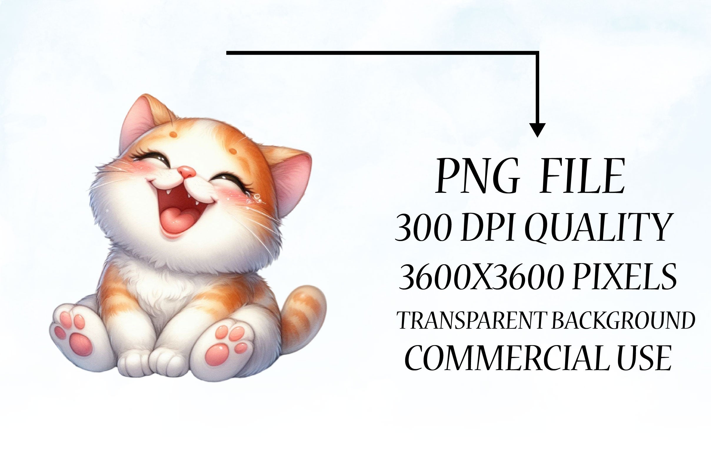 Cute Happy Cat Clipart Bundle - CraftNest - Digital Crafting and Art