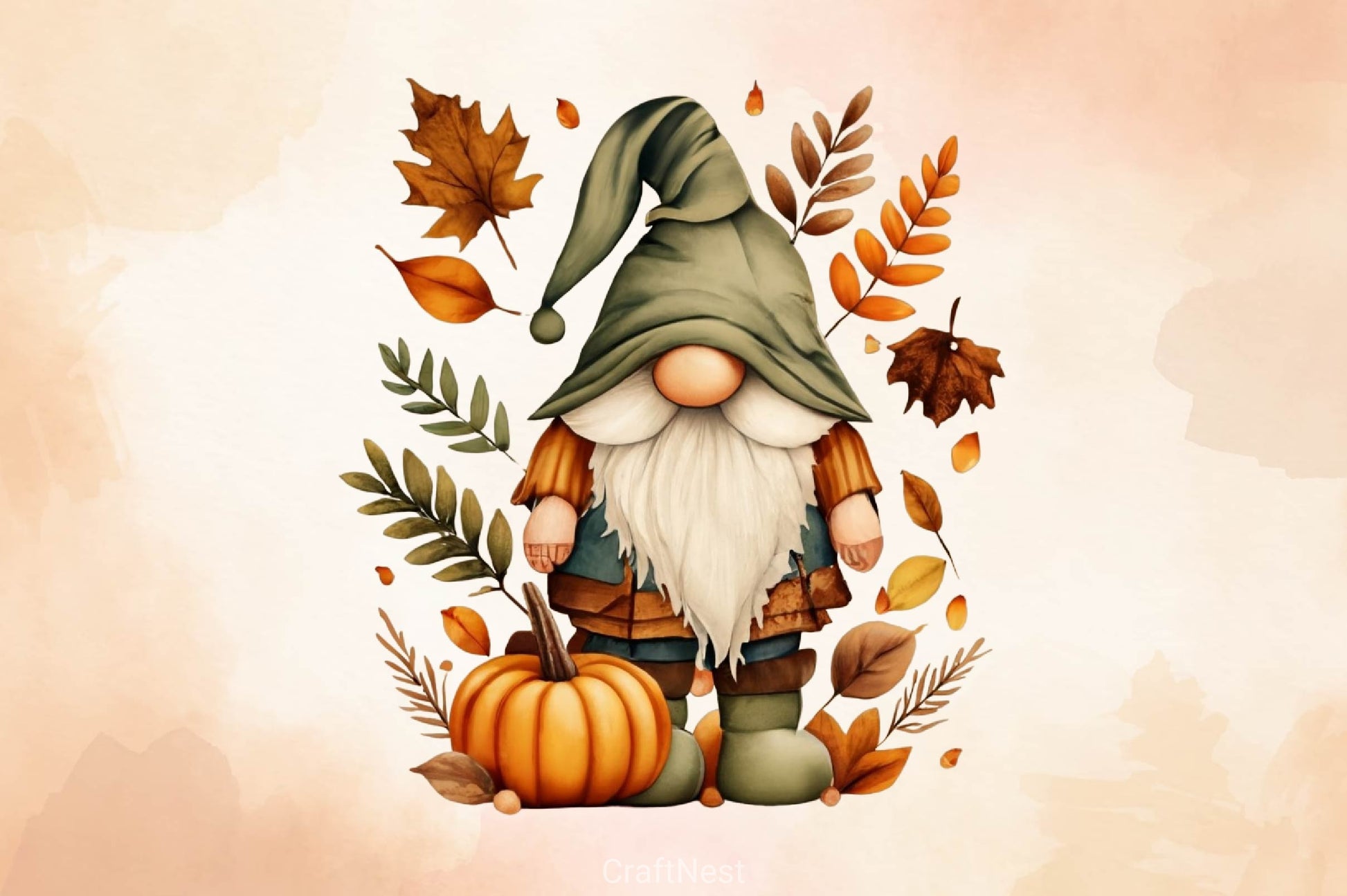 Autumn Gnome Clipart Bundle 3 - CraftNest - Digital Crafting and Art