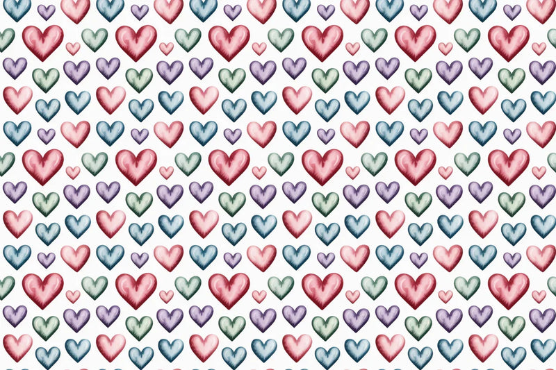 Pastel Hearts Seamless Papers - CraftNest - Digital Crafting and Art