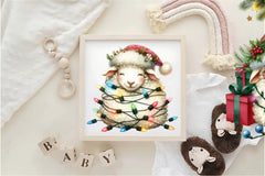 Christmas Sheep Clipart Bundle - CraftNest - Digital Crafting and Art