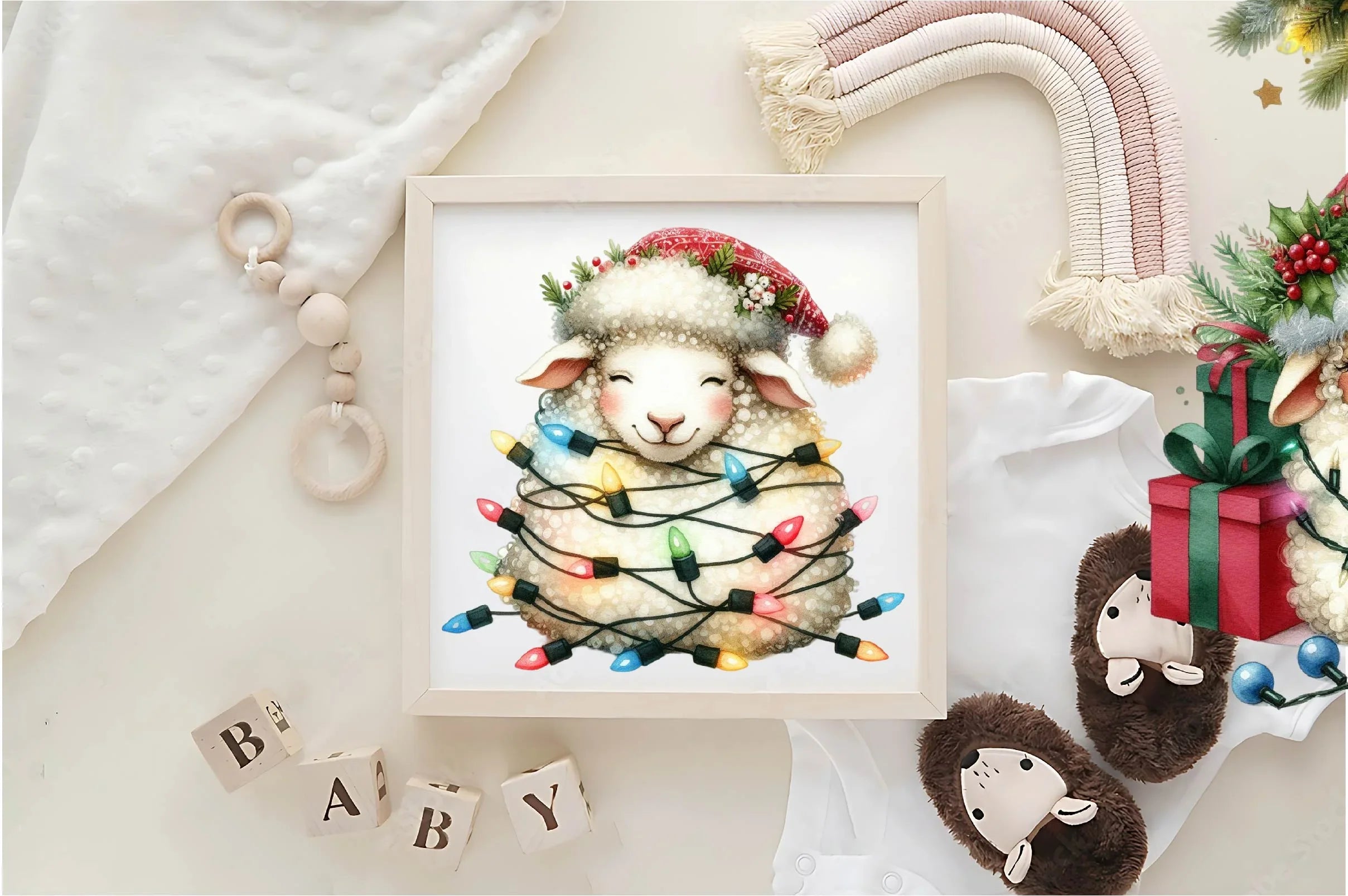 Christmas Sheep Clipart Bundle - CraftNest - Digital Crafting and Art