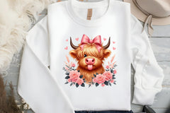 Highland Cow Valentine Clipart Bundle 6 - CraftNest - Digital Crafting and Art