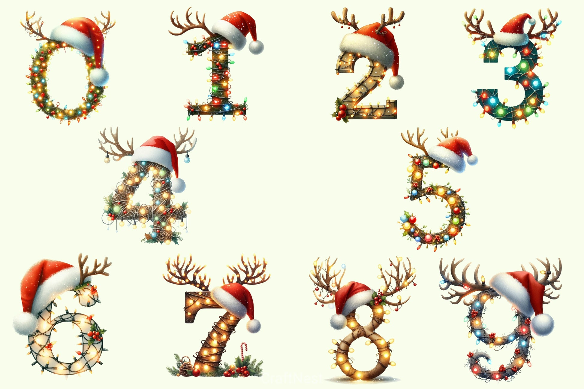 Christmas Alphabet Clipart Bundle - CraftNest - Digital Crafting and Art