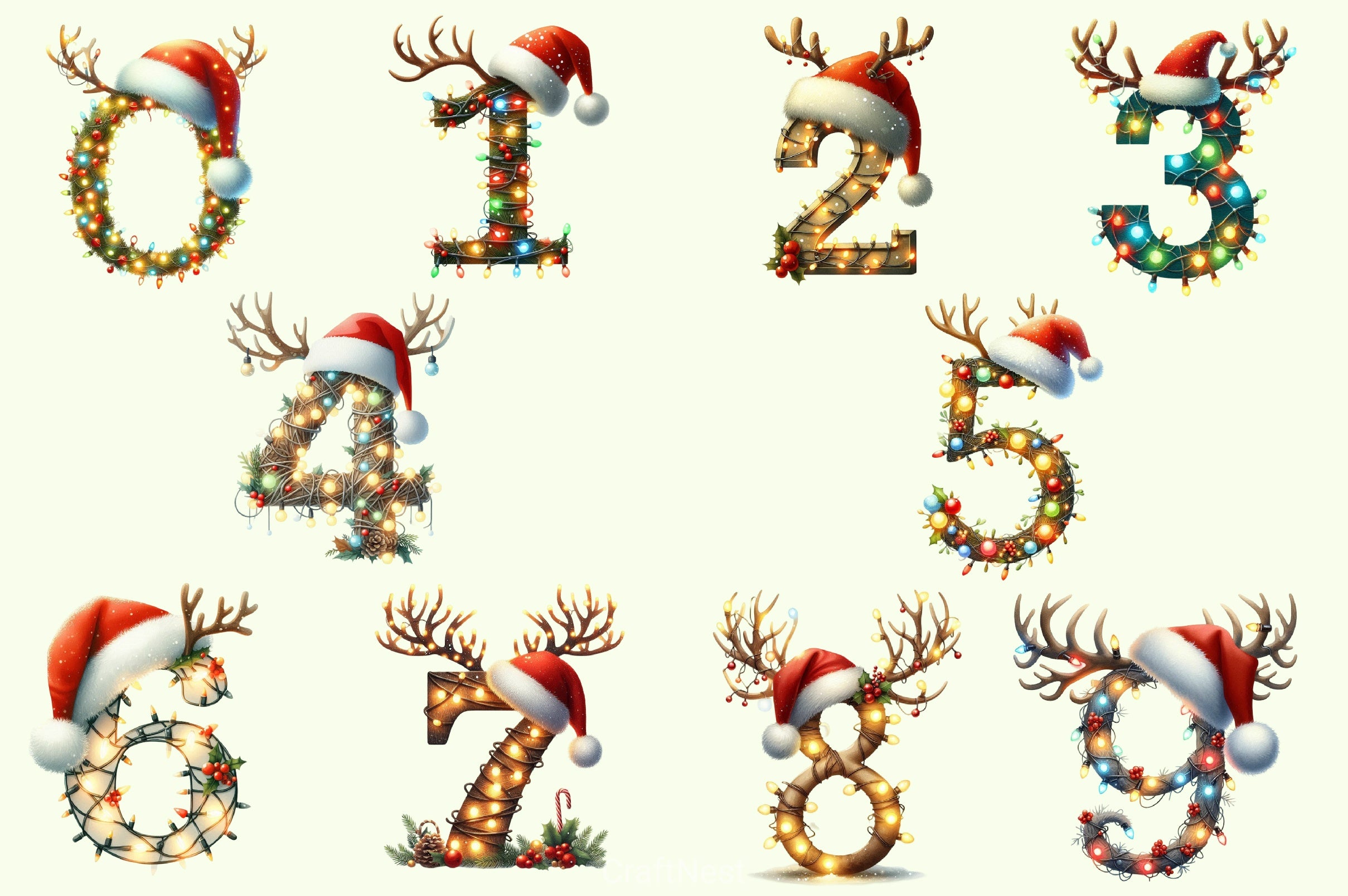 Christmas Alphabet Clipart Bundle - CraftNest - Digital Crafting and Art
