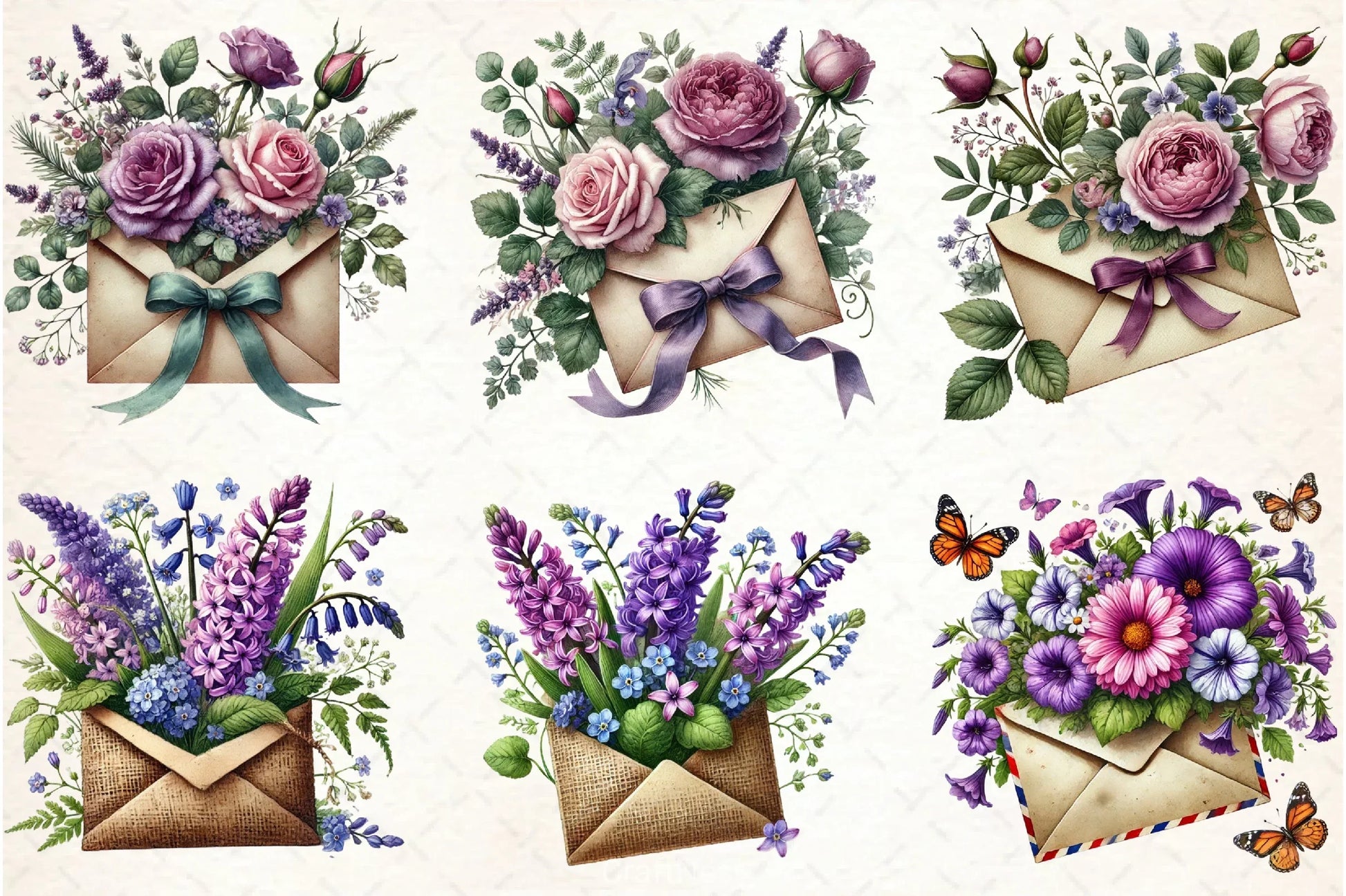 Spring Flowers & Envelope Clipart Bundle - CraftNest - Digital Crafting and Art