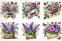 Spring Flowers & Envelope Clipart Bundle - CraftNest - Digital Crafting and Art