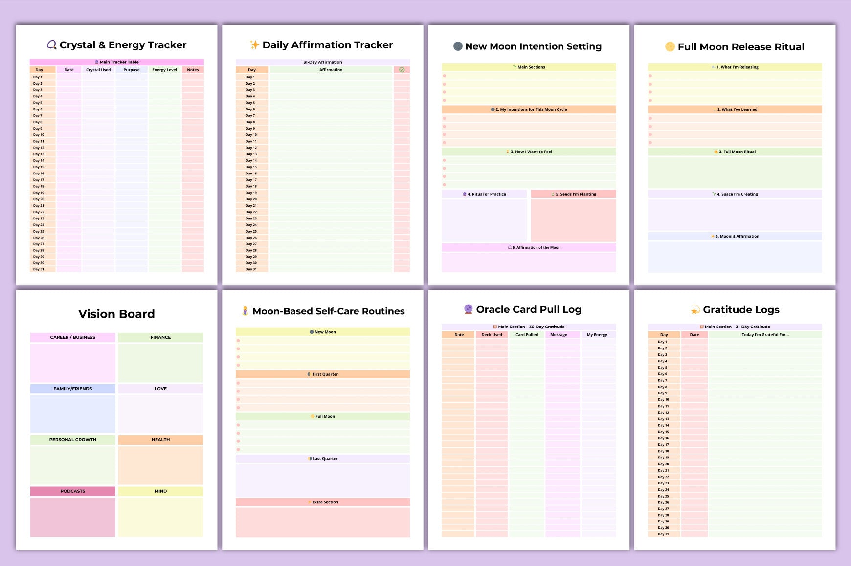 Manifestation Moon Cycle Planner