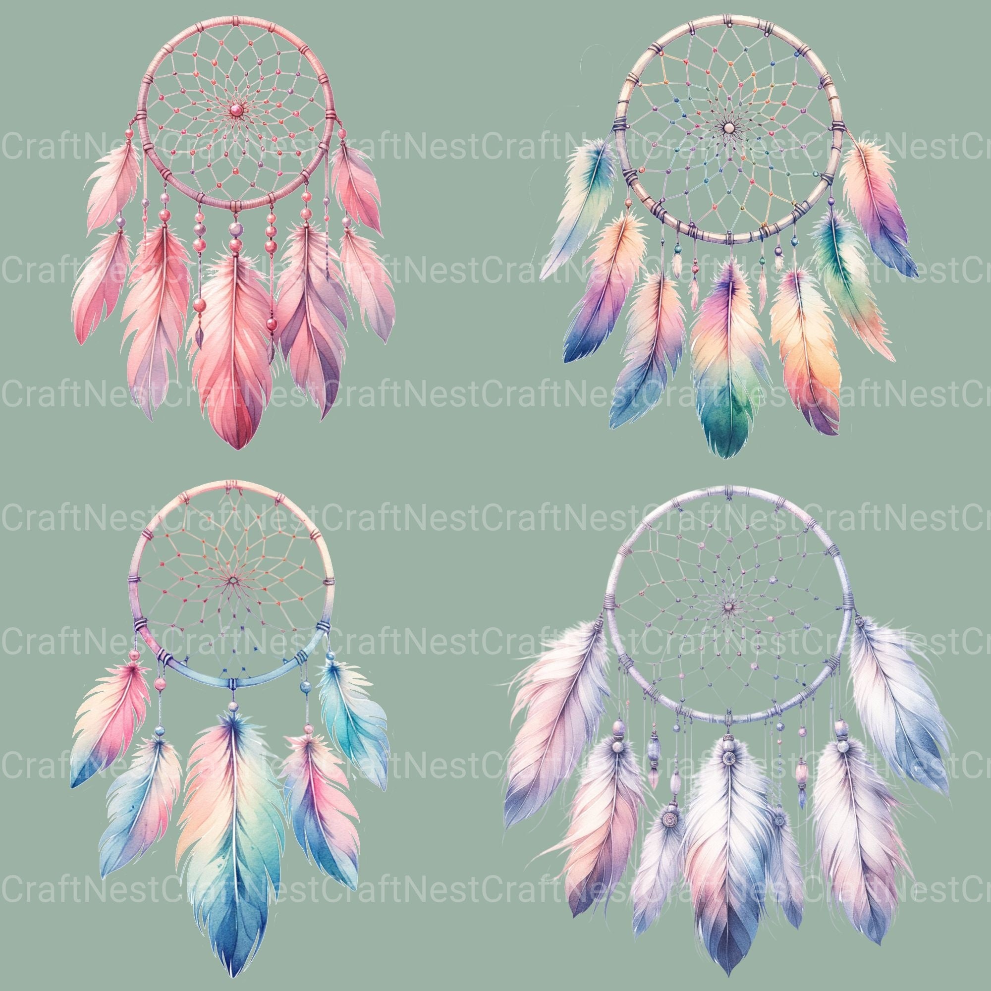 Dreamcatchers Clipart Bundle 1 - CraftNest - Digital Crafting and Art
