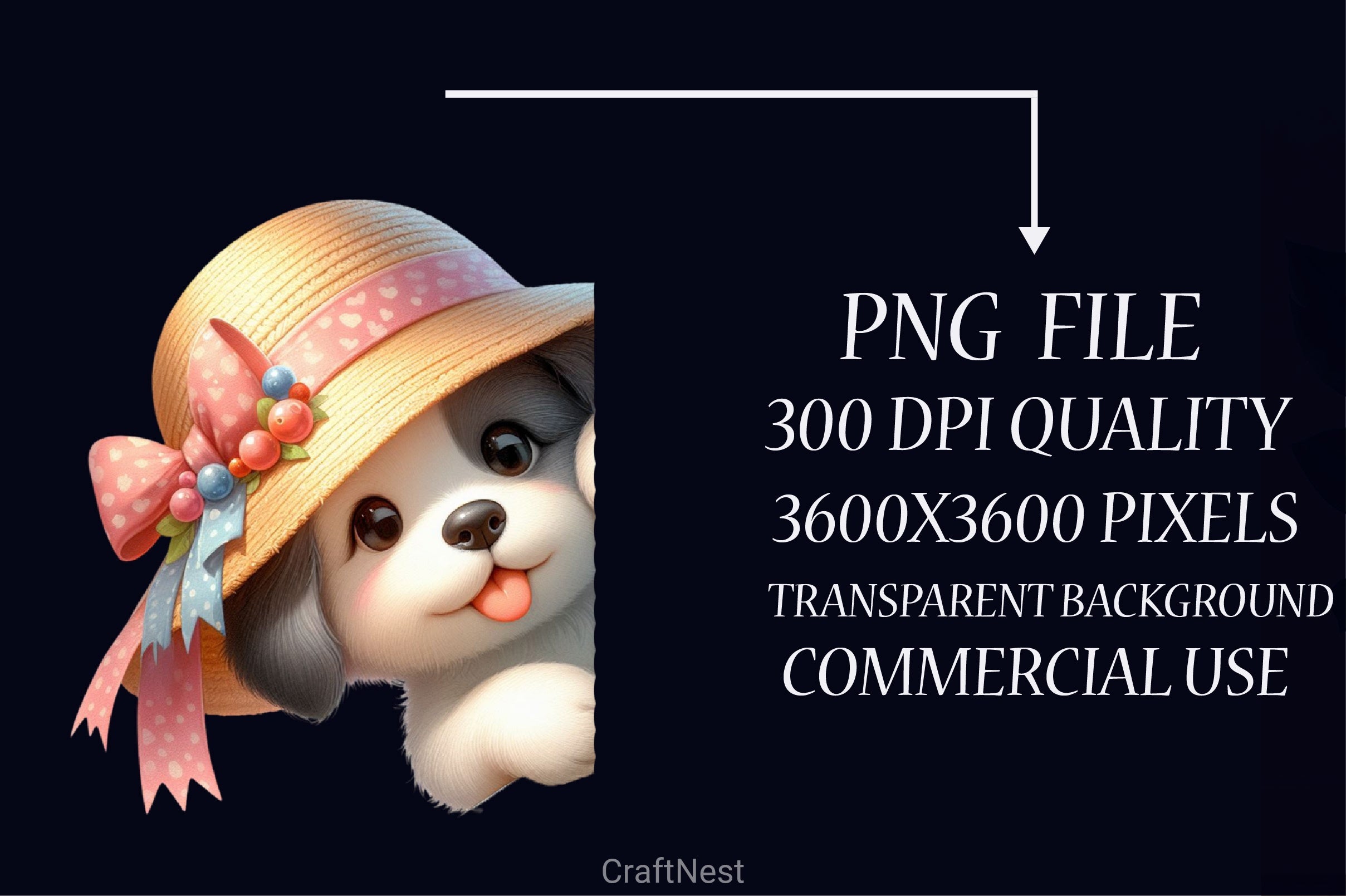 Cute Dog Peeking Clipart Bundle - CraftNest - Digital Crafting and Art