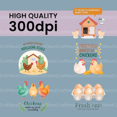 Chickens Eggs Clipart Bundle - CraftNest - Digital Crafting and Art