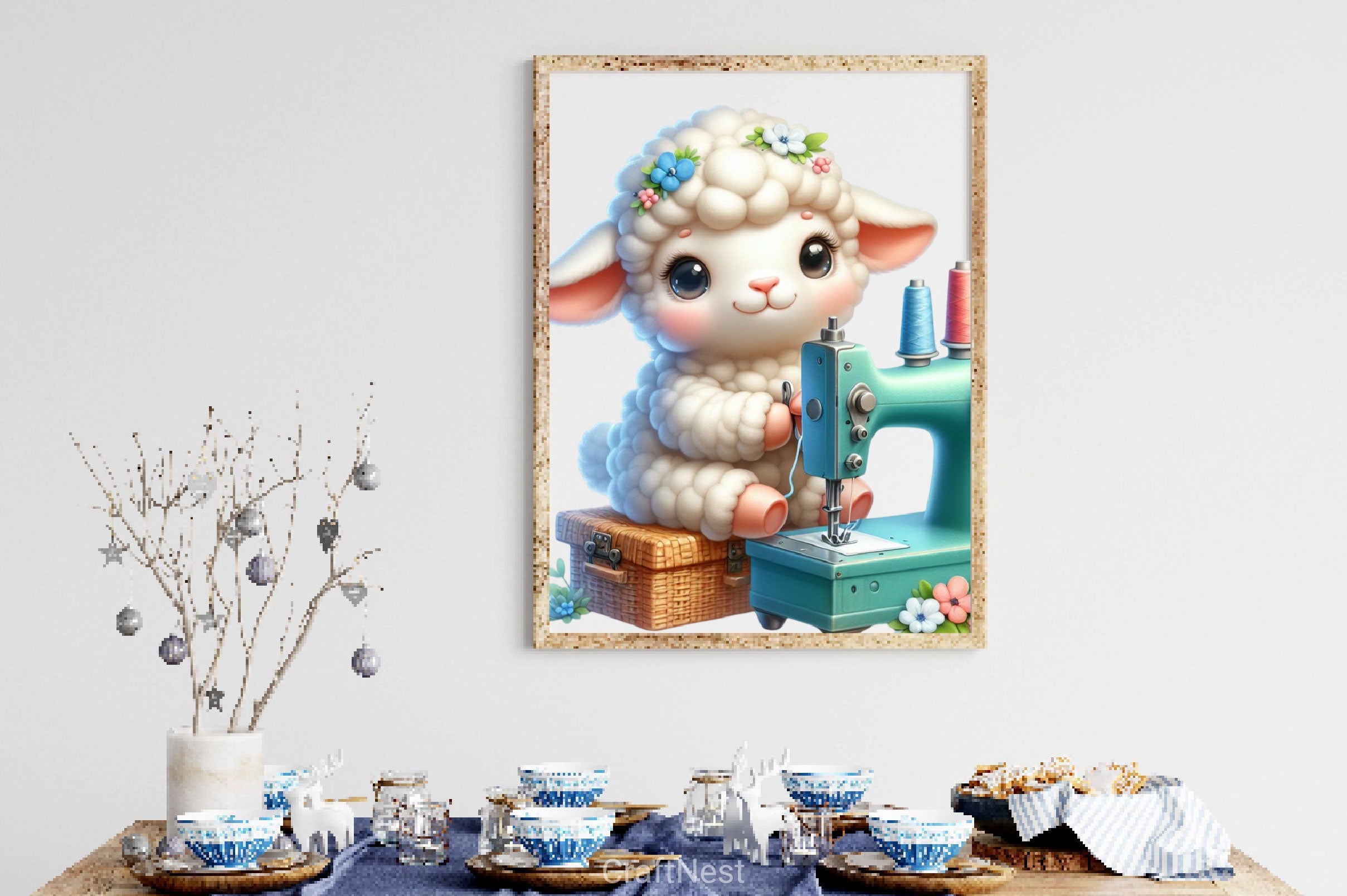 Cute Tailor Animals Clipart Bundle 2 - CraftNest - Digital Crafting and Art