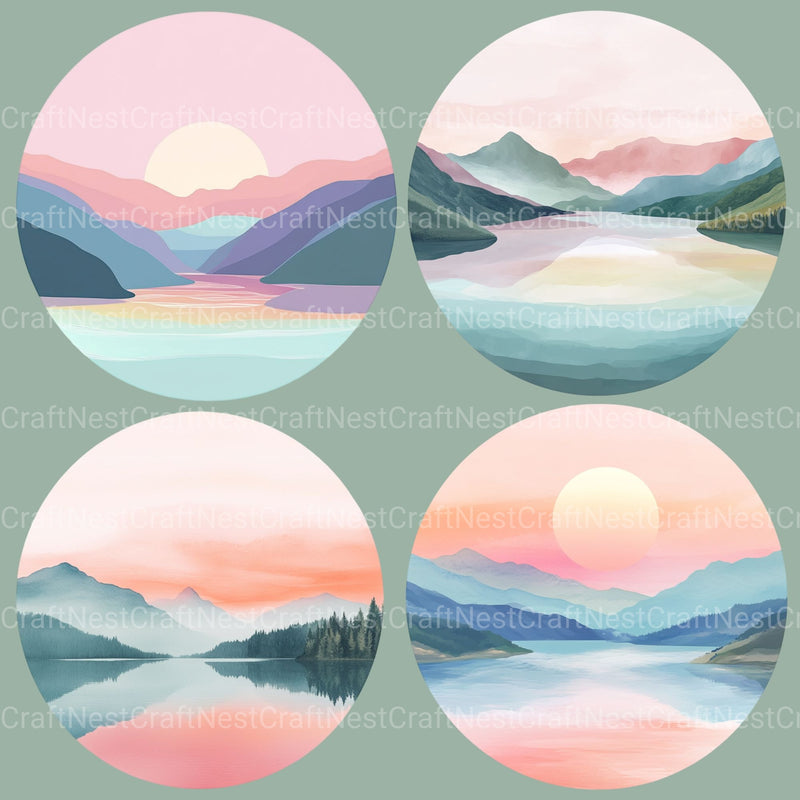 Landscape Abstract Clipart Bundle - CraftNest - Digital Crafting and Art