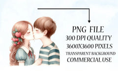 Kissing Couple Clipart Bundle - CraftNest - Digital Crafting and Art