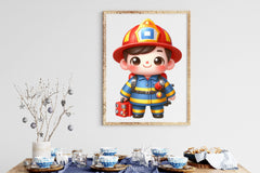 Cute Firefighters Fire Truck Clipart Bundle - CraftNest - Digital Crafting and Art