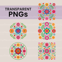 Mexican Embroidery Clipart Bundle - CraftNest - Digital Crafting and Art