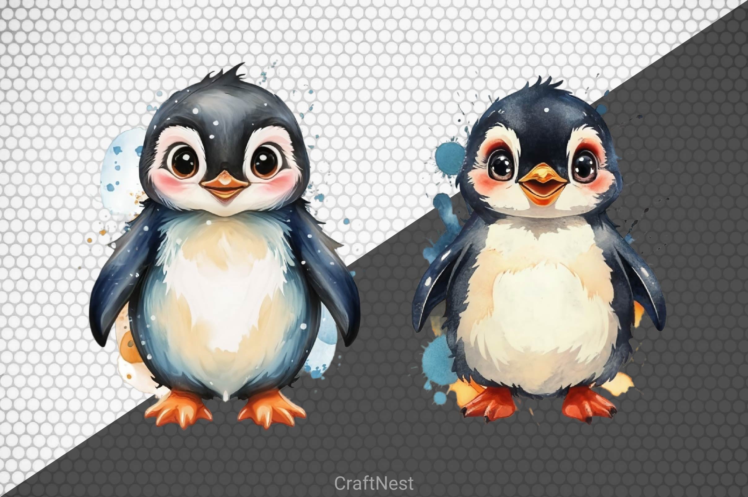 Cute Penguin Clipart Bundle 3 - CraftNest - Digital Crafting and Art