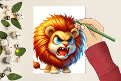 Angry Lion Clipart Bundle - CraftNest - Digital Crafting and Art