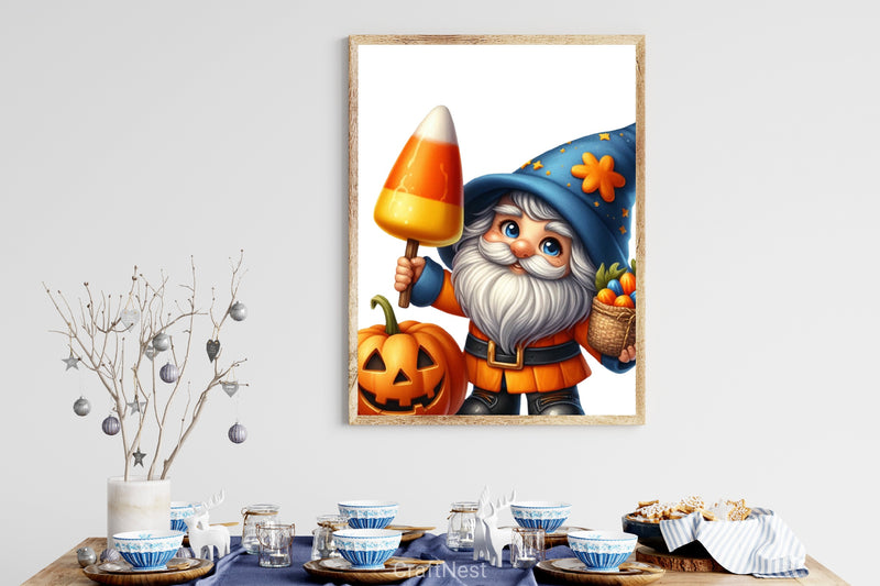Halloween Gnome & Corn Clipart Bundle - CraftNest - Digital Crafting and Art