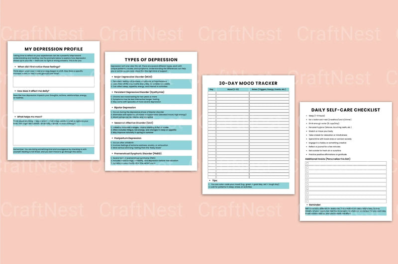 Depression Recovery Workbook for Healing and Growth - CraftNest - Digital Crafting and Art