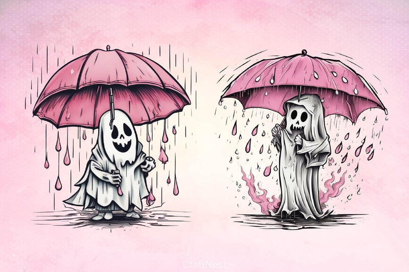 Halloween Ghost Clipart Bundle 4 - CraftNest - Digital Crafting and Art