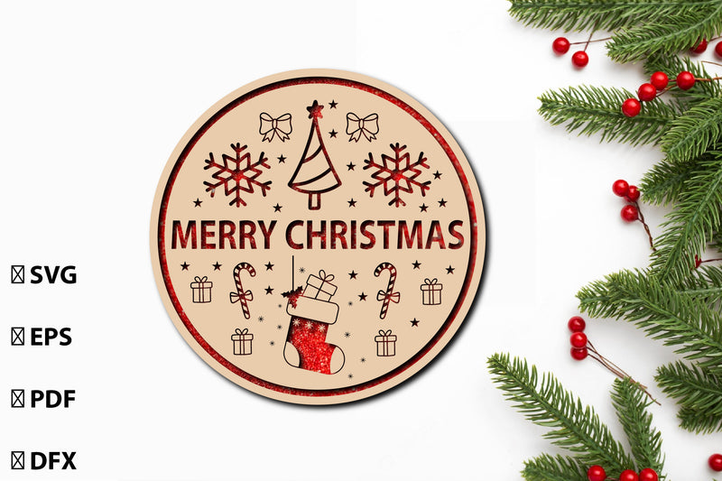 Christmas Cardinal Bird Sign Laser Cut Bundle - CraftNest - Digital Crafting and Art