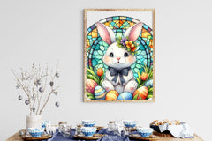 Stained Glass Easter Bunny Clipart Bundle - CraftNest - Digital Crafting and Art