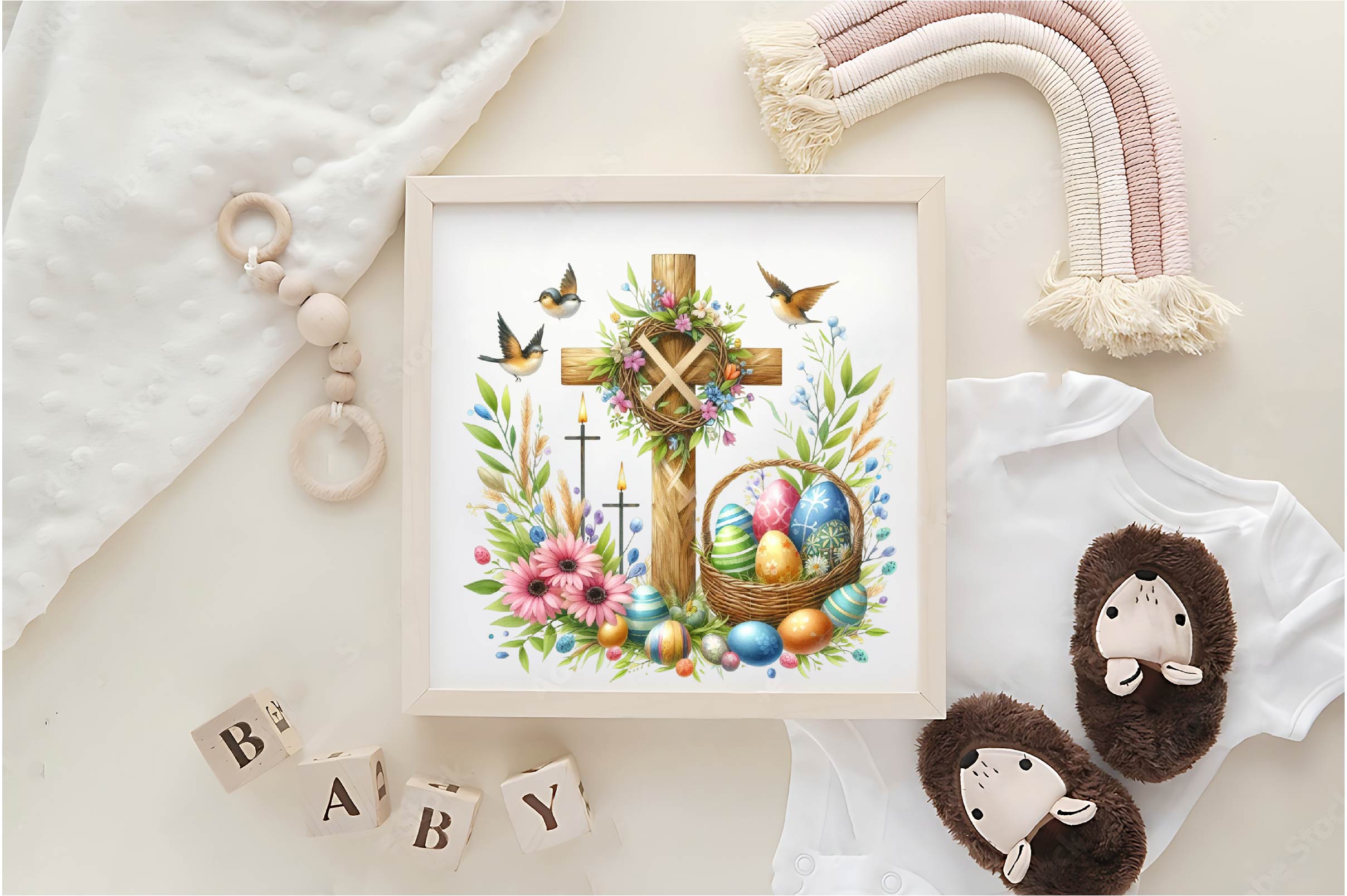 Easter Floral Cross Clipart Bundle - CraftNest - Digital Crafting and Art