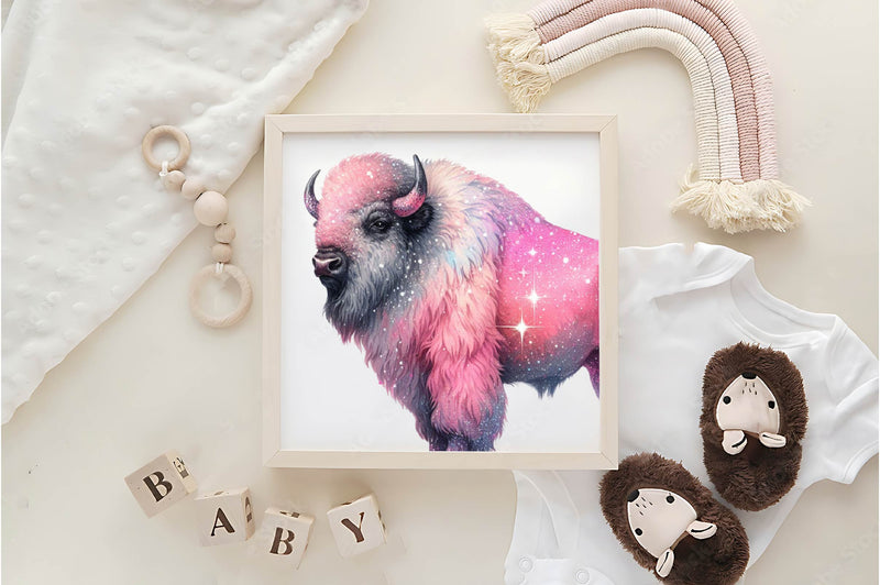 Glitter Bison Clipart Bundle - CraftNest - Digital Crafting and Art