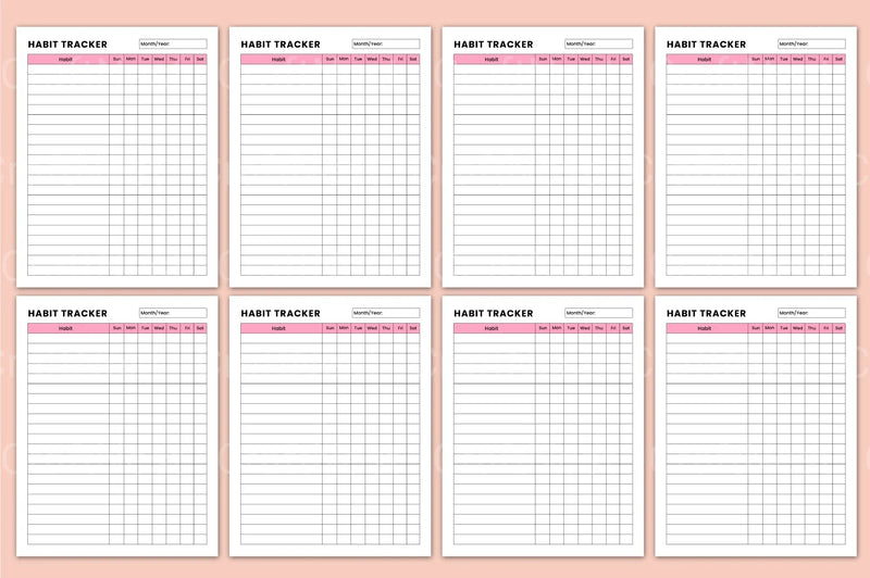 Days Habit Tracker: Boost Your Productivity - CraftNest - Digital Crafting and Art