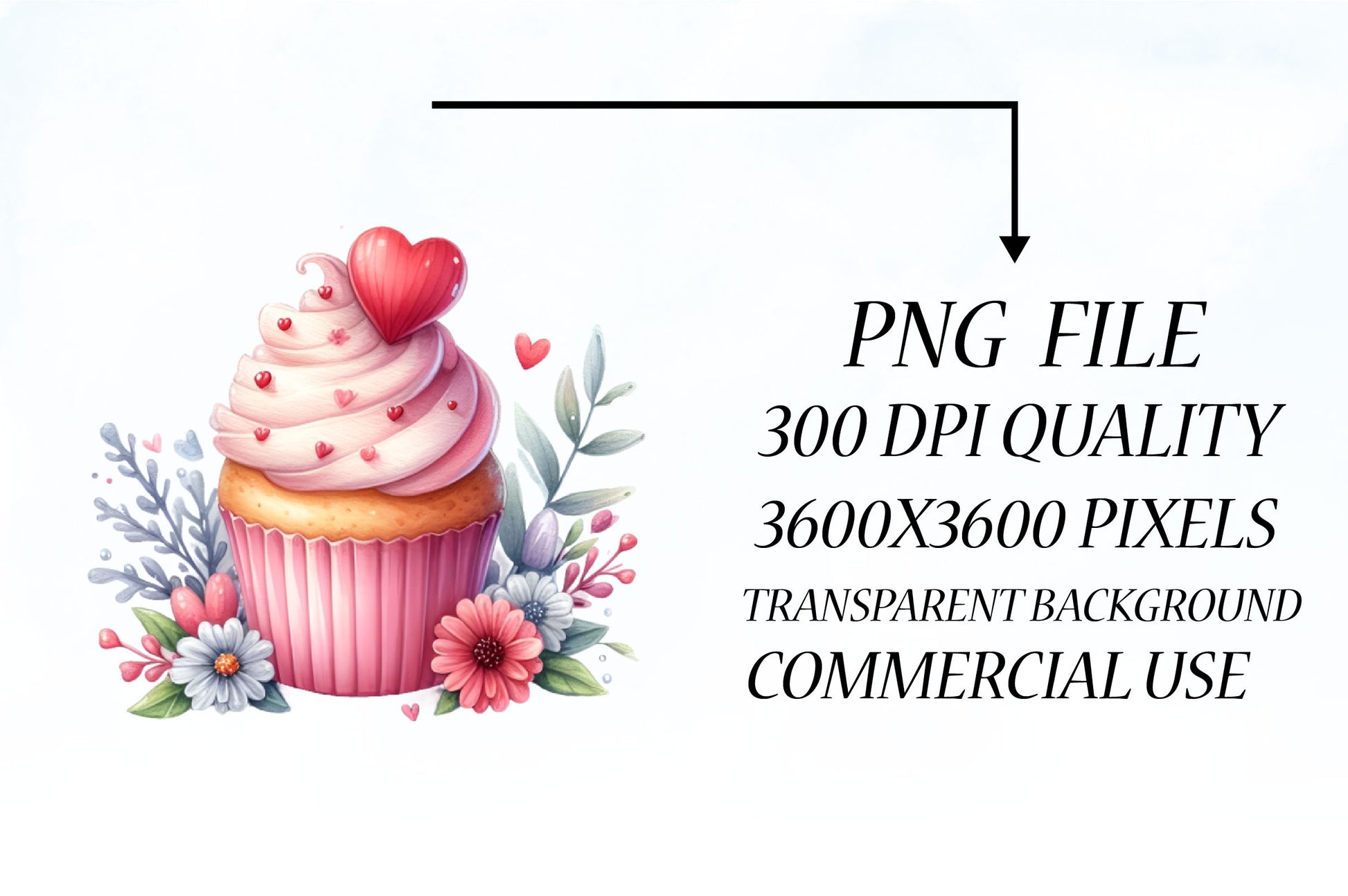 Valentine Cupcake Clipart Bundle 6 - CraftNest - Digital Crafting and Art