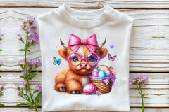 Easter Highland Cow Clipart Bundle 5 - CraftNest - Digital Crafting and Art