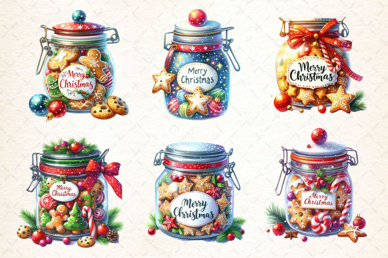 Christmas Cookie Jar Clipart Bundle 4 - CraftNest - Digital Crafting and Art
