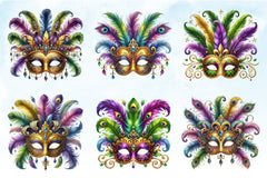 Mardi Gras Mask Clipart Bundle 5 - CraftNest - Digital Crafting and Art
