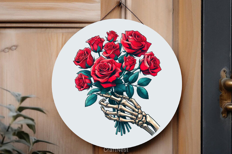 Roses Bouquet Skeleton Hand Clipart Bundle 2 - CraftNest - Digital Crafting and Art
