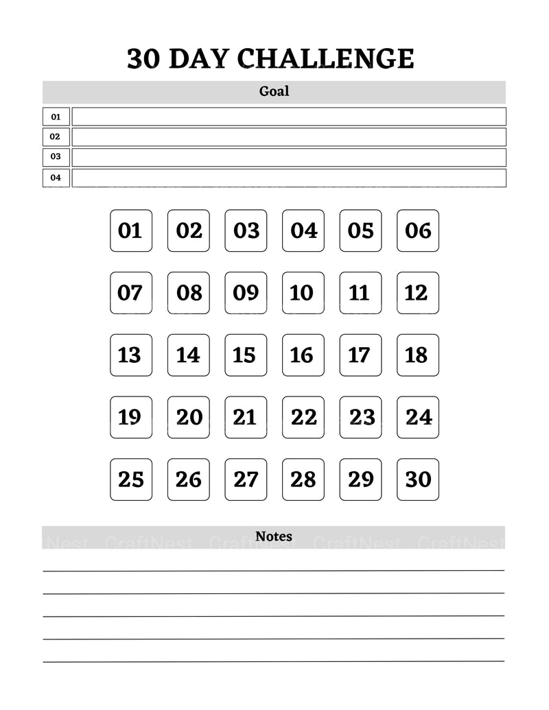 Customizable Fitness Planner Canva Template - CraftNest - Digital Crafting and Art