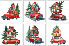Christmas Cars Clipart Bundle - CraftNest - Digital Crafting and Art