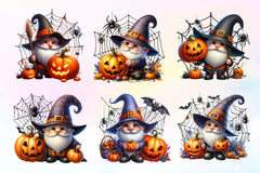 Cute Halloween Gnome Clipart Bundle - CraftNest - Digital Crafting and Art
