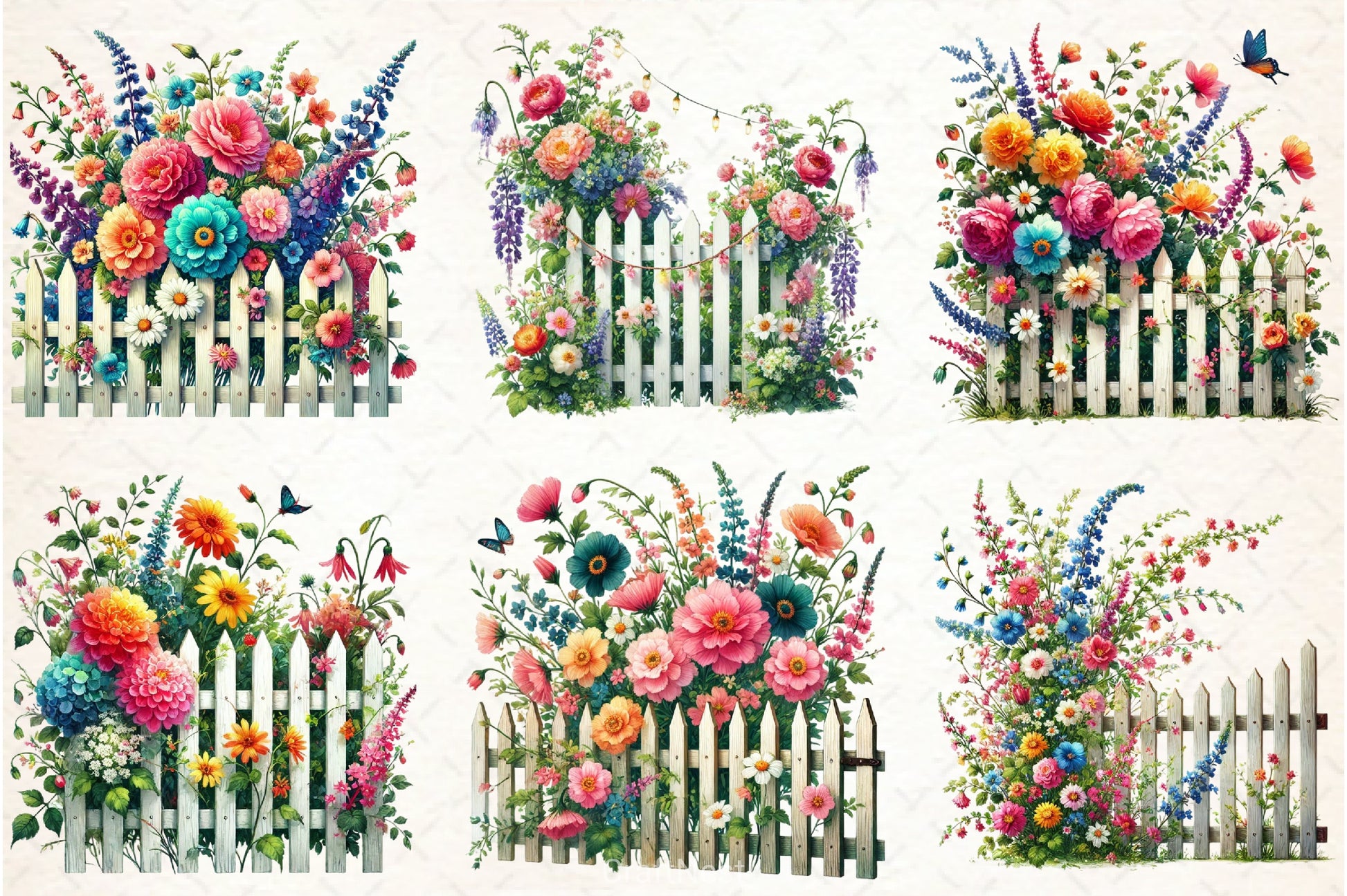 Spring Garden Fence Clipart Bundle - CraftNest - Digital Crafting and Art